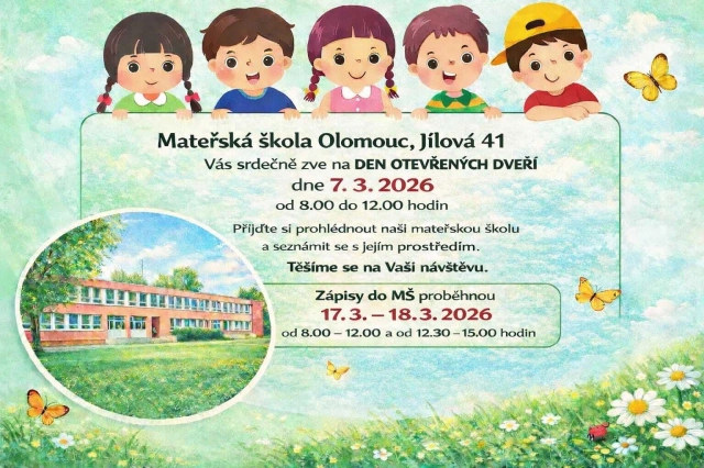 Aktuality - Den otevřených dveří, zápis do MŠ