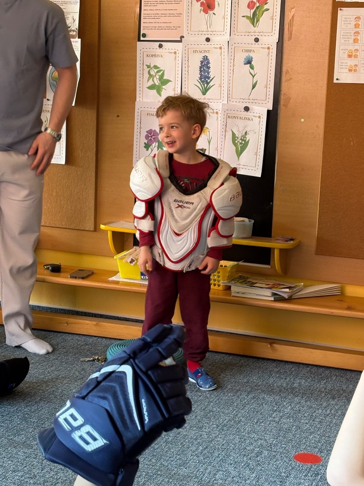 Téma povolání-porodní asistentka, hokejista, hudebníci 